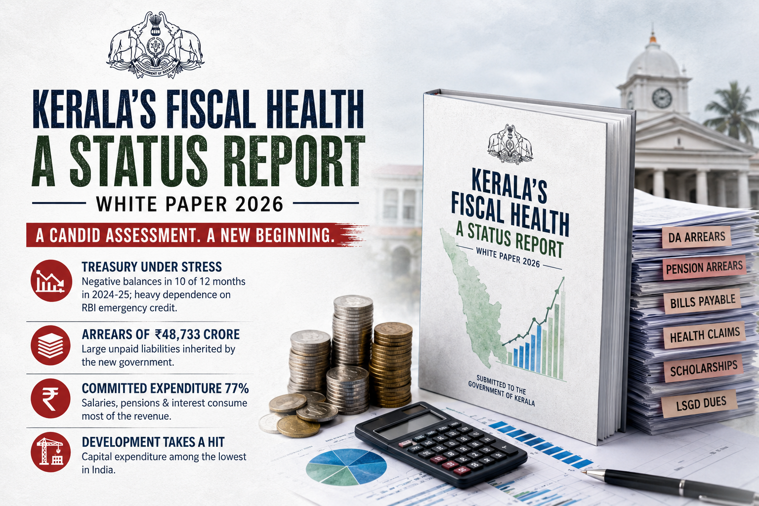 Kerala's Treasury Is Empty, Coffers Are Drained, and the State Owes Nearly ₹49,000 Crore in Unpaid Bills: A Shocking Fiscal Status Report